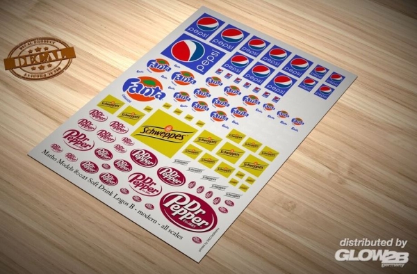 MM80021 Dekorbogen Soft Drink Logos B - modern